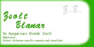 zsolt blanar business card