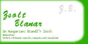 zsolt blanar business card